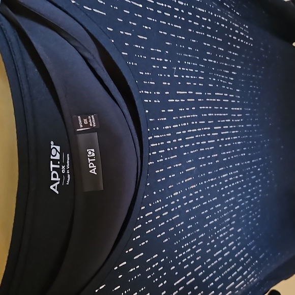 Apt9 NWT women's top sz.0X Black stretchy with tank - Picture 2 of 4